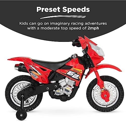 6V Kids Ride On Motorcycle with Training Wheels Black Q228
