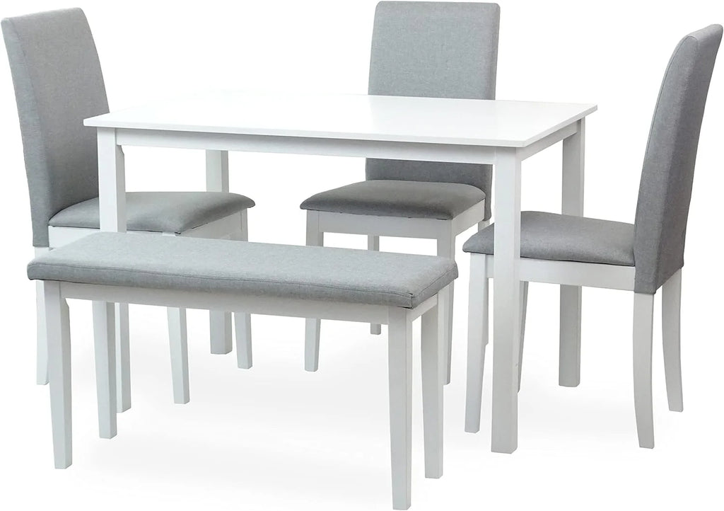 White Solid Wood 2 Piece Dining Set H3675