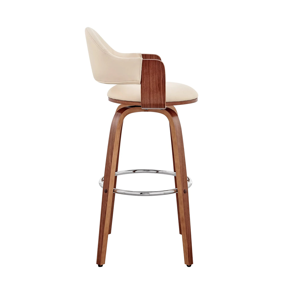 26" Faux Leather & Wood Counter Stool A7538