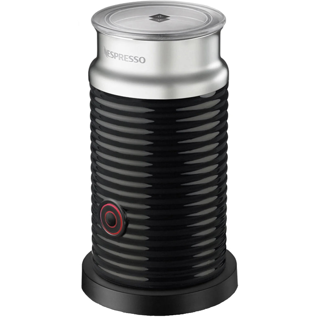Nespresso Essenza Mini Single-Serve Machine in Pure White and Aeroccino Milk Frother in Black Q67758