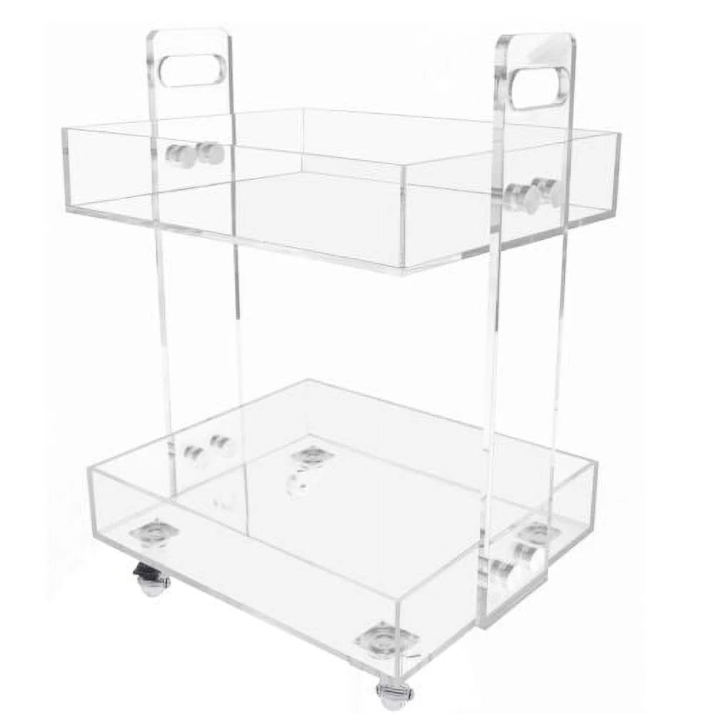 Acrylic Nightstand with 4 Wheels H8759