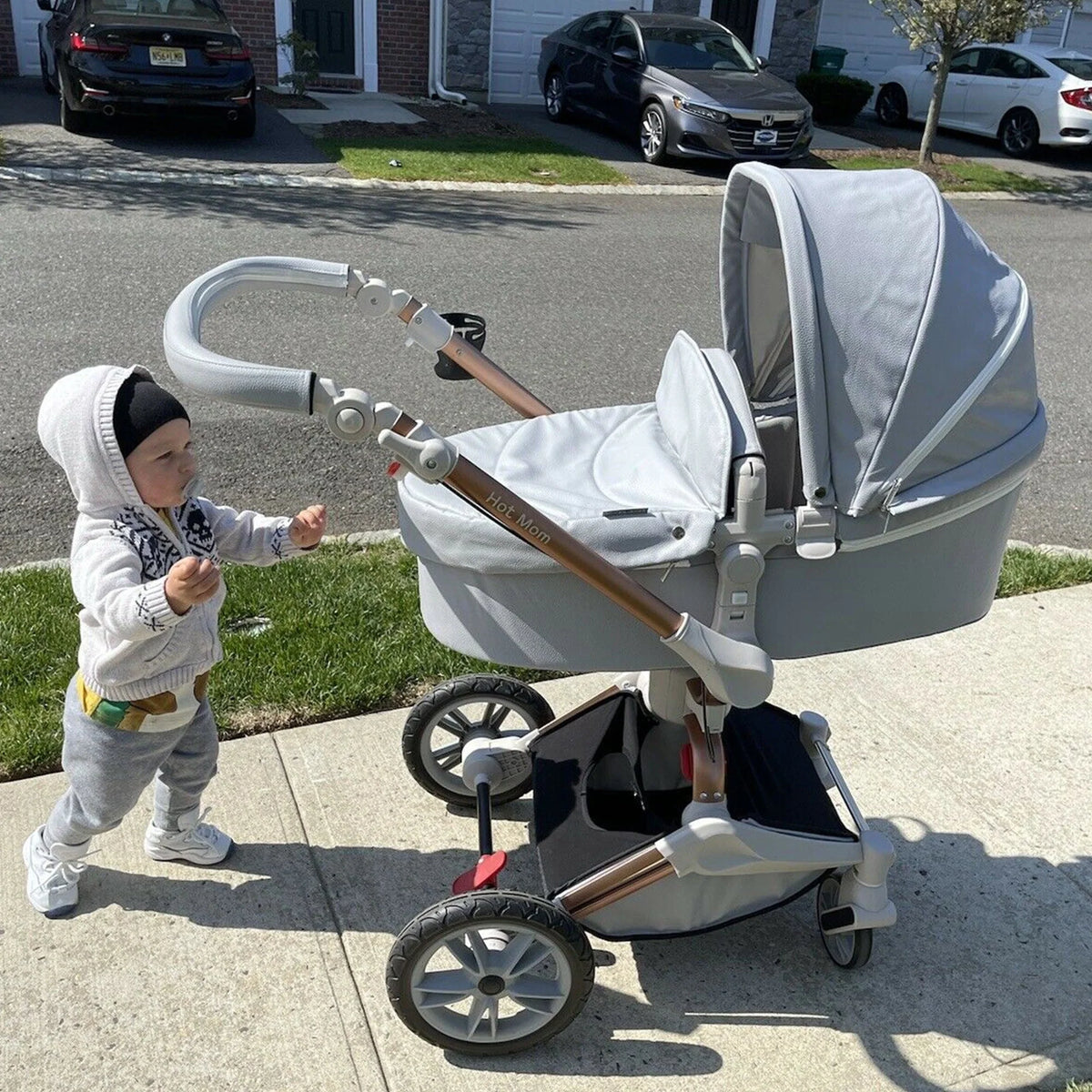 2 in 1 Bassinet Combo Reversible Travel System Stroller W26707
