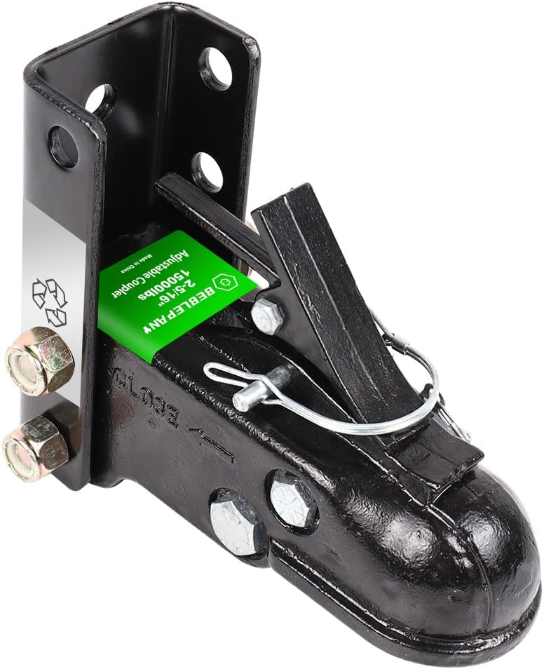 Adjustable Cast Trailer Coupler 15000lbs with Channel and Fasteners Z57007