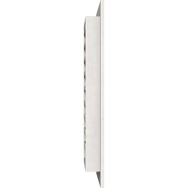 26 inch x 12 inch Vertical Gable Vent Primed Smooth Western Red Cedar L883