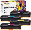 Compatible Toner Cartridge 4-Pack for HP 202A CF500A 202X CF500X M281fdw M281cdw M254dw M281fdn M281 M254 202 Printer Ink (Black Cyan Yellow Magenta) Pack of 2 A129