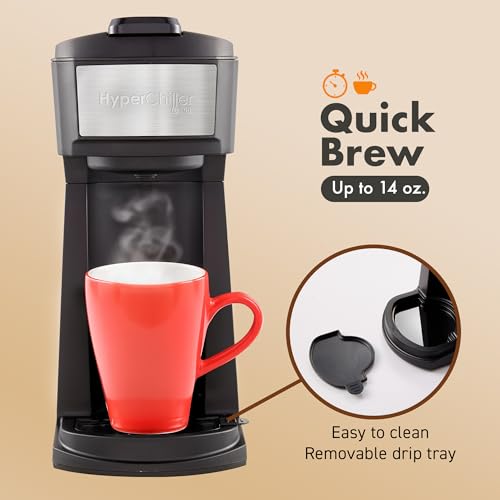 Iced/Hot Coffee Maker, 8, 10 or 12oz Pours, Black/Stainless-Steel Z48883