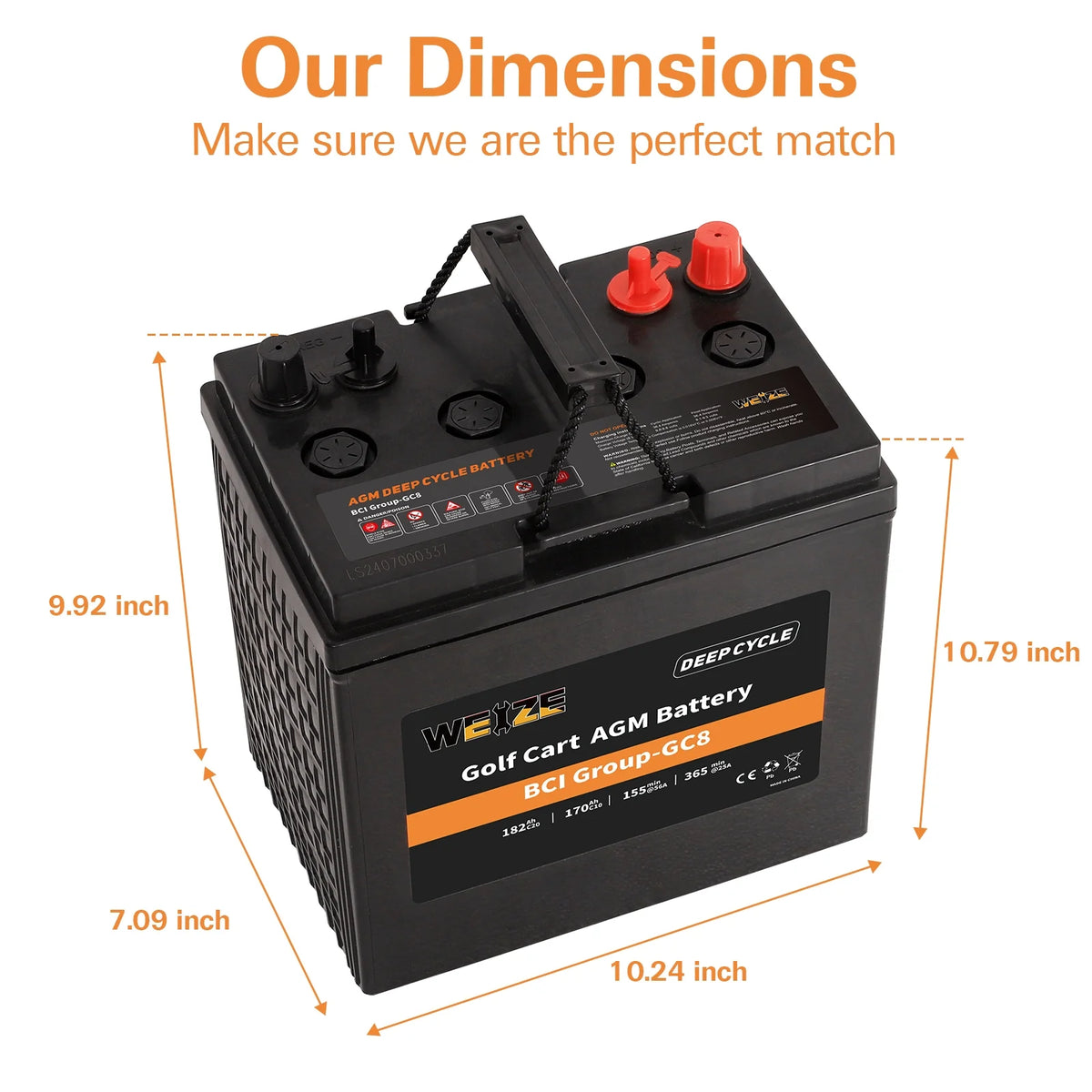 6V 210ah Deep Cycle AGM Battery T69031