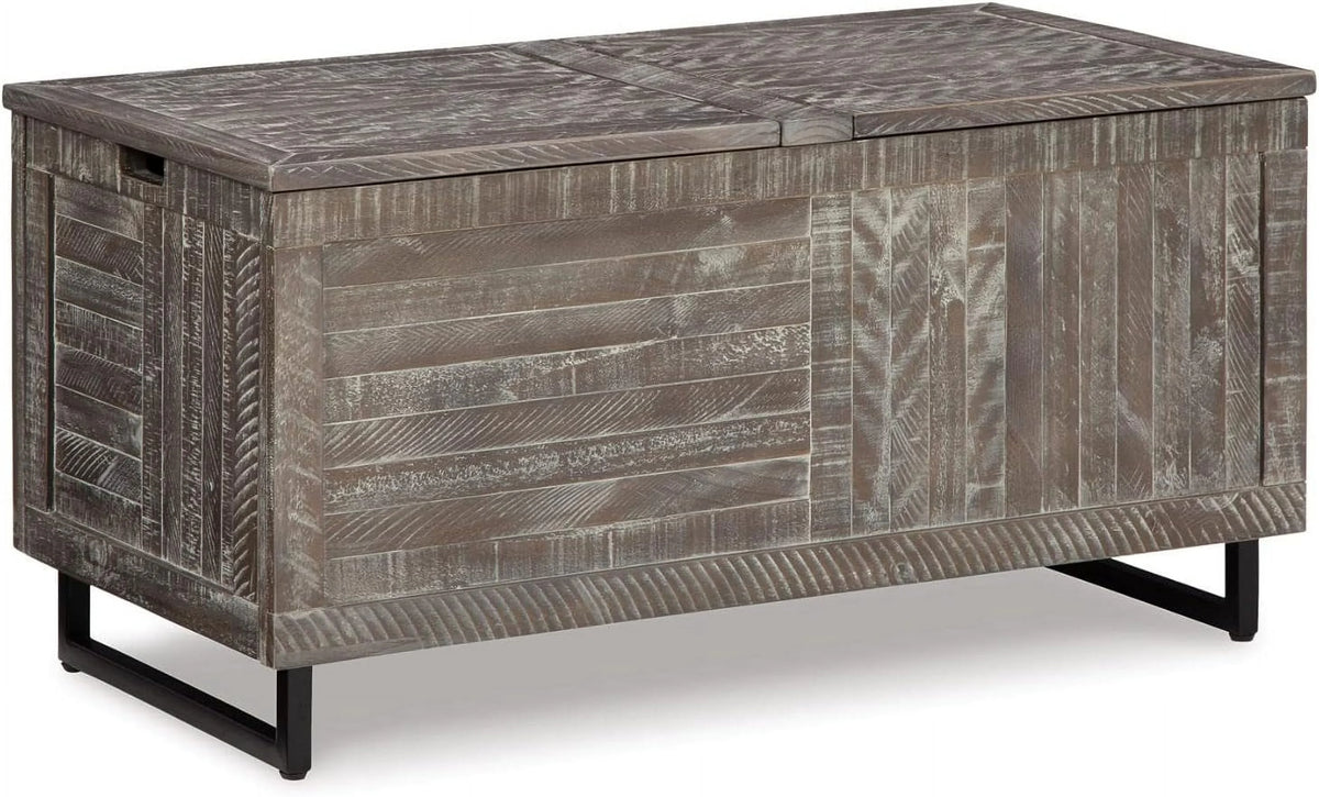 Distressed Gray Storage Trunk or Coffee Table E41616