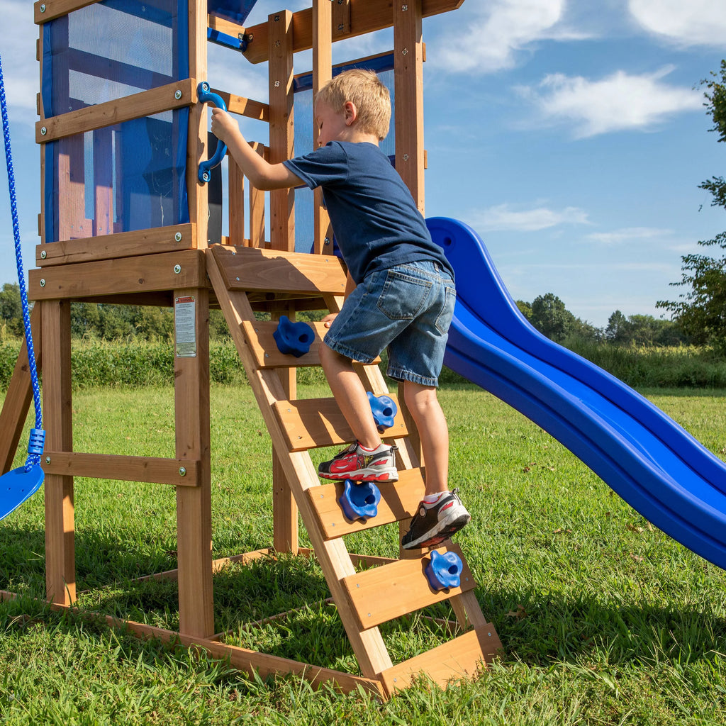Wooden Cedar Swing Set A7581