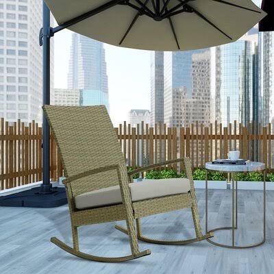 Green Rattan Rocking Chair U3905
