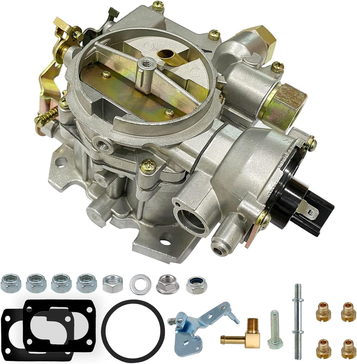 Marine Carburetor 2 Barrel Electric Choke with Jets and Gaskets E3198