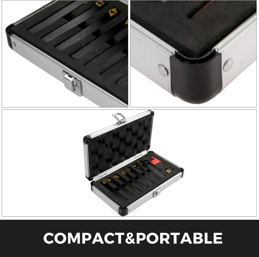 7 Pcs Carbide Lathe Cutting Tools Set F571522