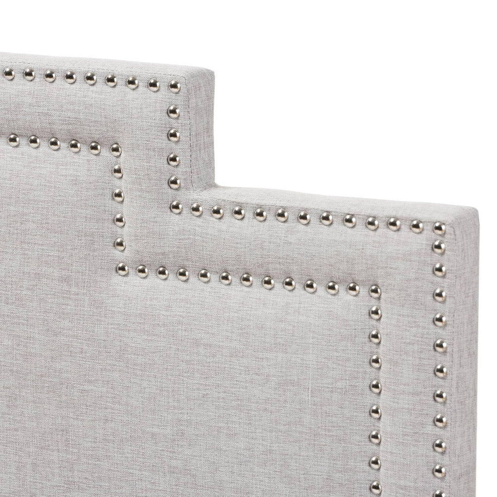 Greyish Beige Fabric King Size Headboard Q511