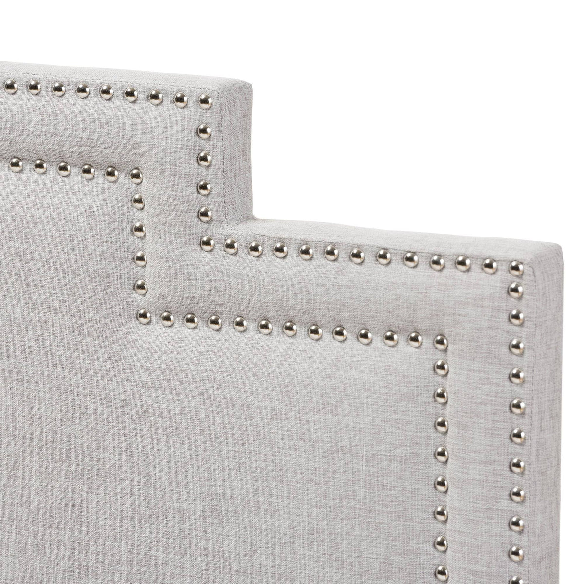Greyish Beige Fabric King Size Headboard Q511