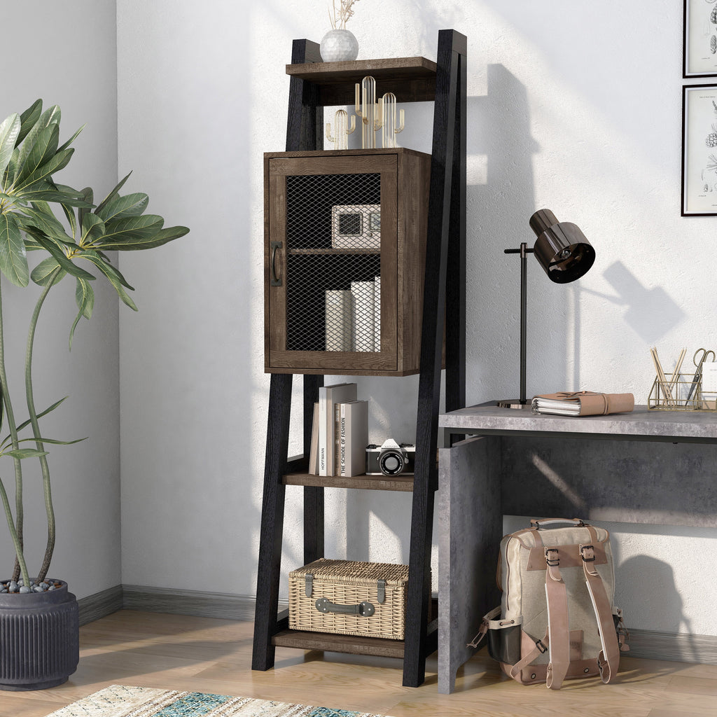 Reclaimed Oak Wood Tower Cabinet with Adjustable Shelf H393