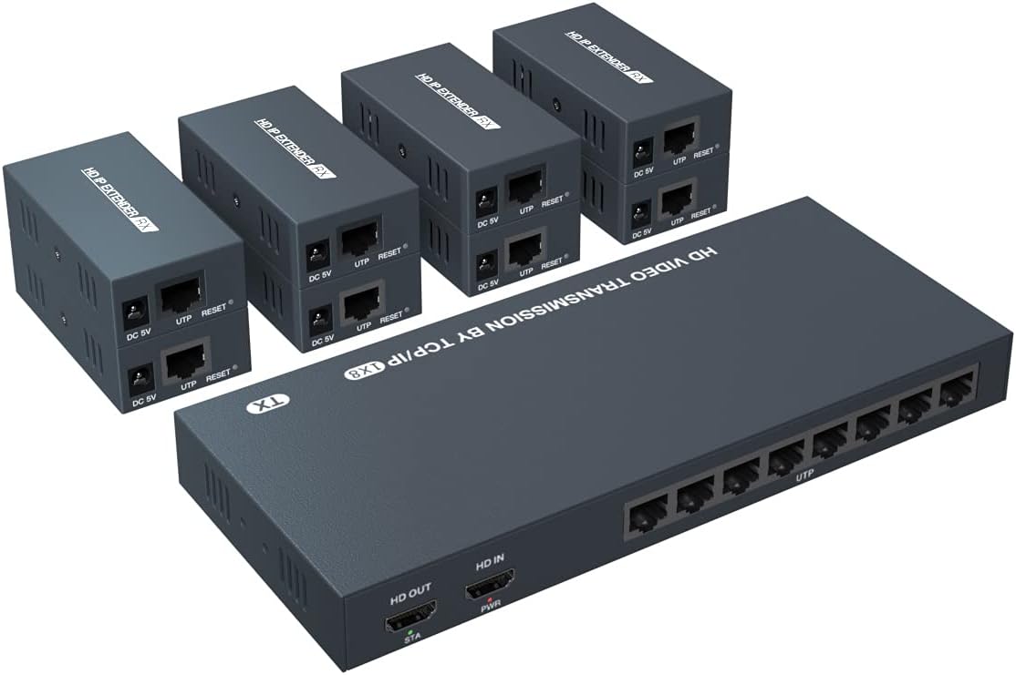 HDMI Extender Splitter 1x2 4K 30Hz Over Ethernet Cable 70m R154