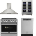 36 Electric Range, Range Hood, Dishwasher and Wine Cooler I736555