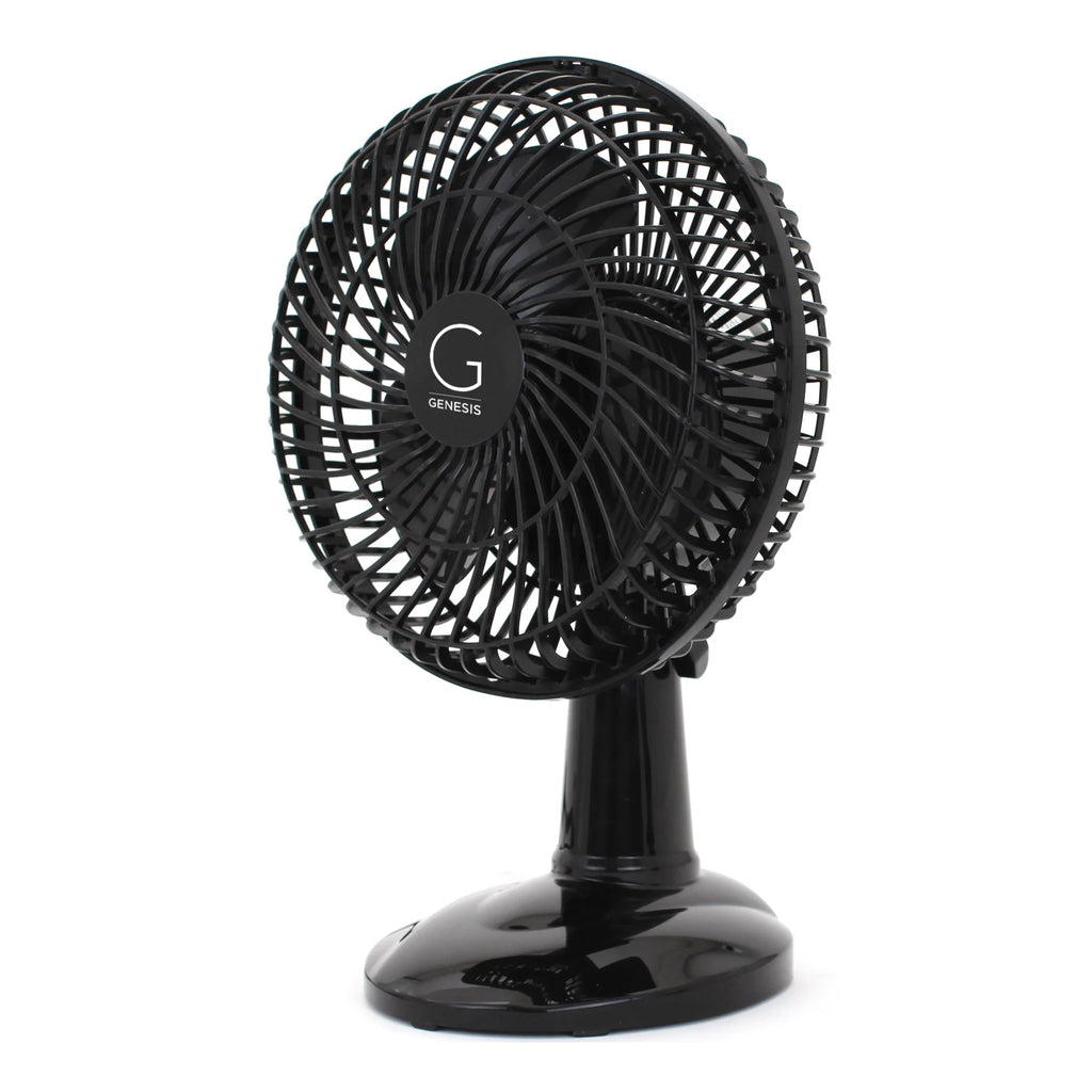 6-Inch Clip-On Fan, Convertible Table-Top & Clip Fan, Adjustable Head, Two Speeds, Black G509