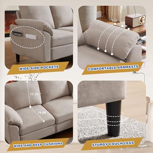 Light Grey Convertible Sectional Sofa X560655