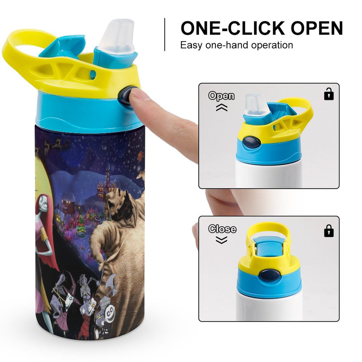 Insulated Stainless Steel Water Bottle with Straw A3913