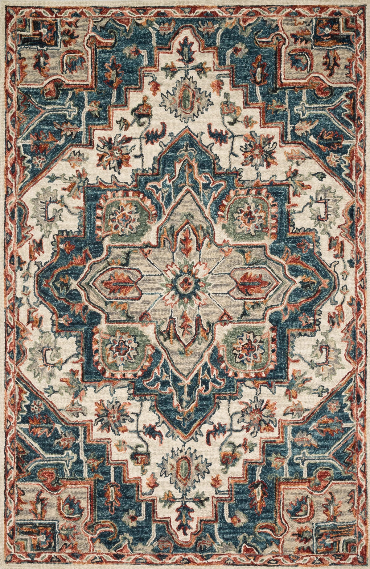 Blue Red 9'3 x 13' Rug B65219