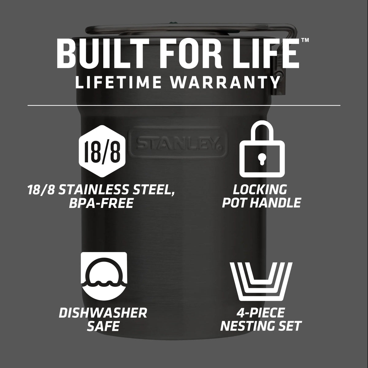Stainless Steel Camping Cookware Set R101