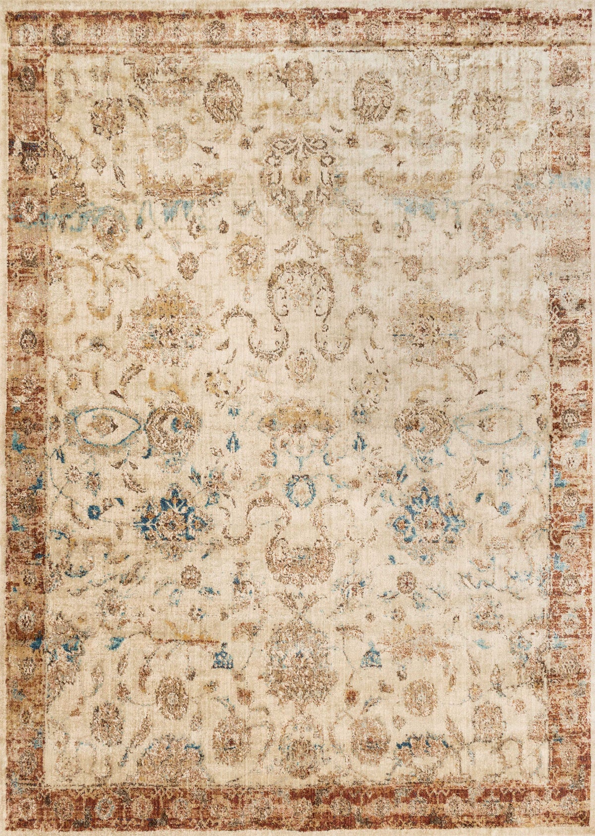 Ant. Ivory Rust 13' x 18' Rug V4549