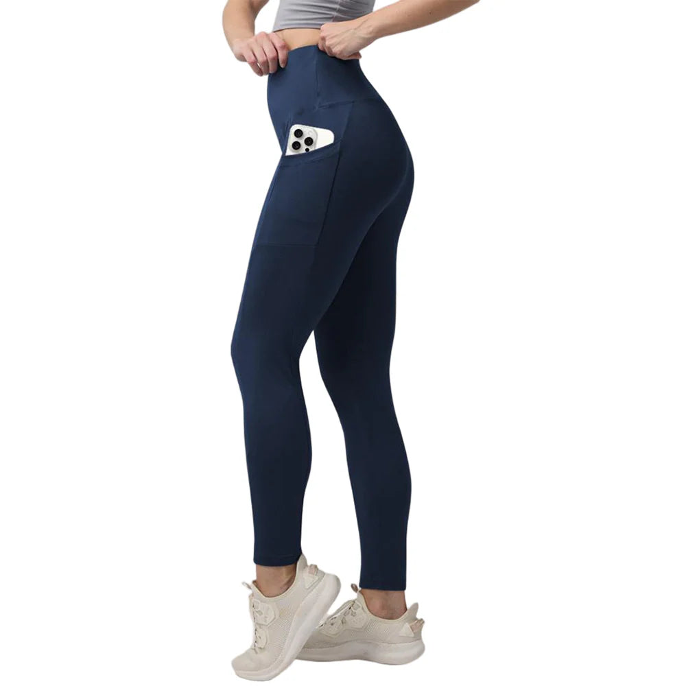 High Waisted Wool Lined Pants With Pockets X946