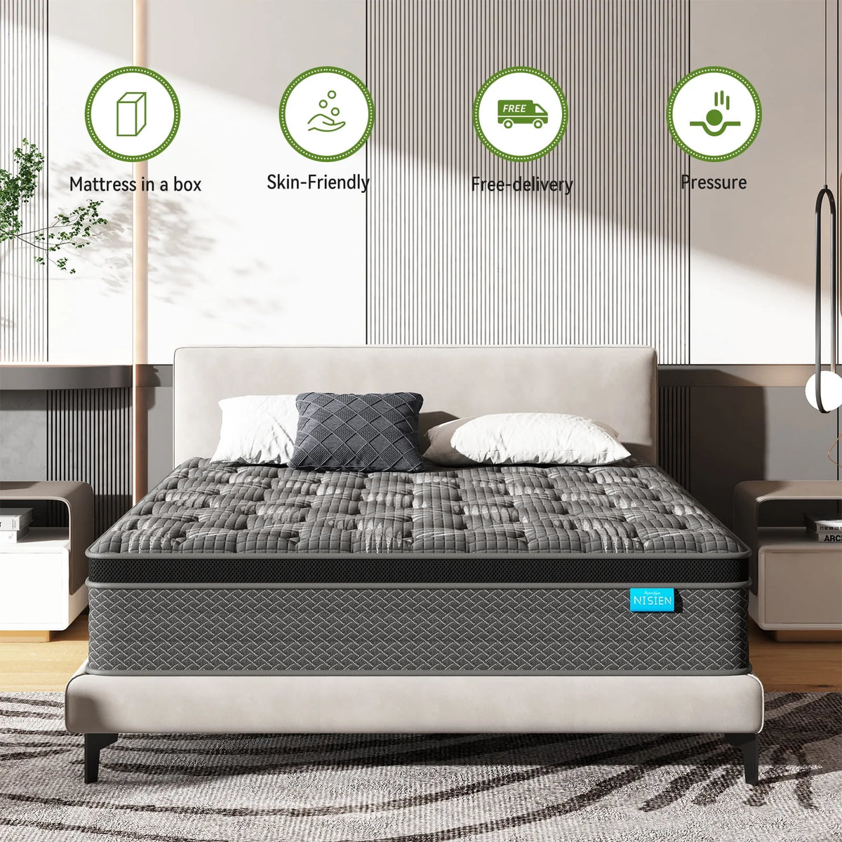 CertiPUR-US Certified Memory Foam Pocket Spring Hybrid Mattress V19517