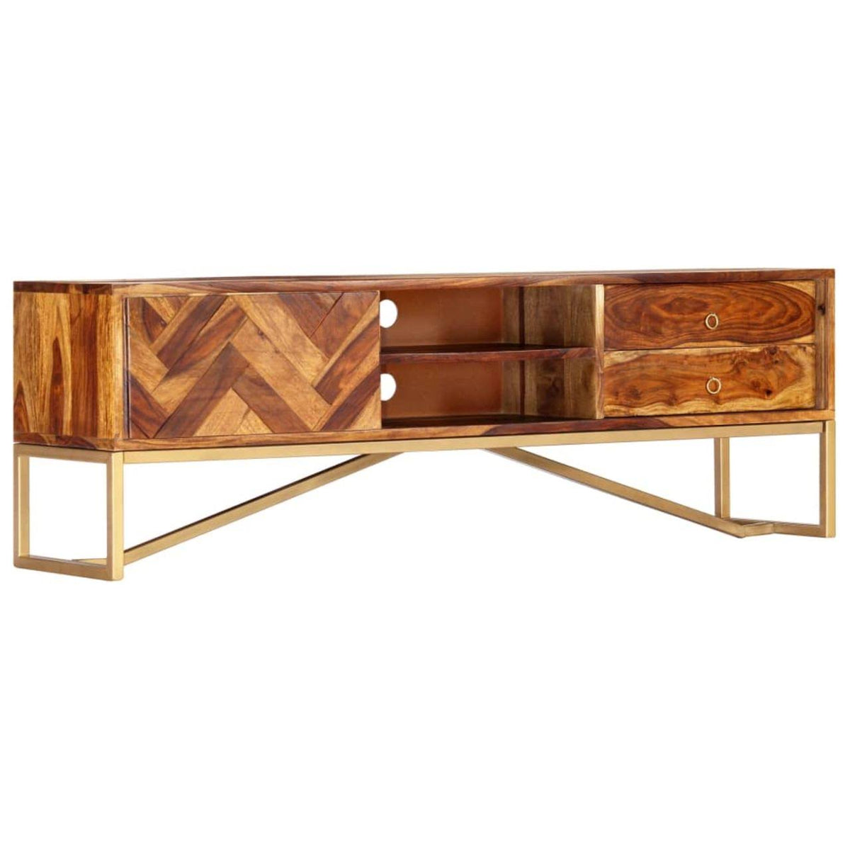 Solid Sheesham Wood TV Cabinet V60633