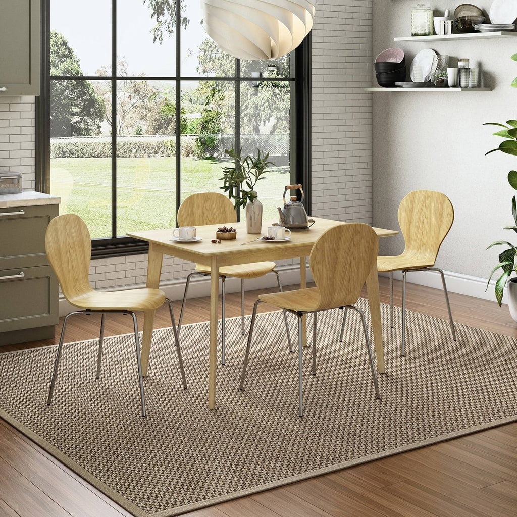 Blue Armless Dining Chair Set of 4 X414