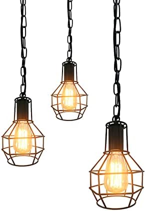 Vintage Industrial Metal Cage Pendant Ceiling Light P44632