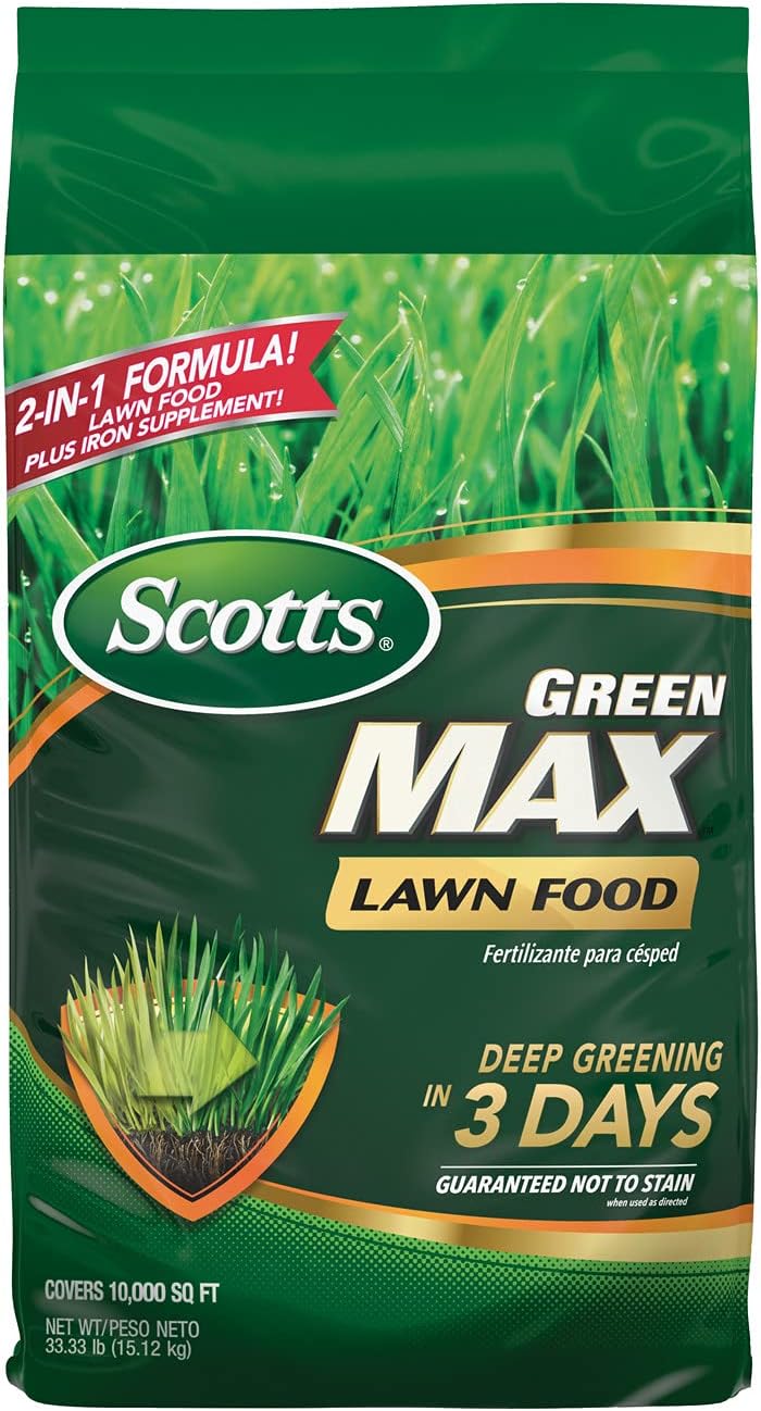 Lawn Food Fertilizer Plus Iron Supplement, Covers 10,000 sq. ft., Pack of 2 A703