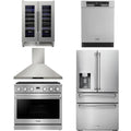 36 Gas Range, Range Hood, Refrigerator, Dishwasher and Wine Cooler I585413