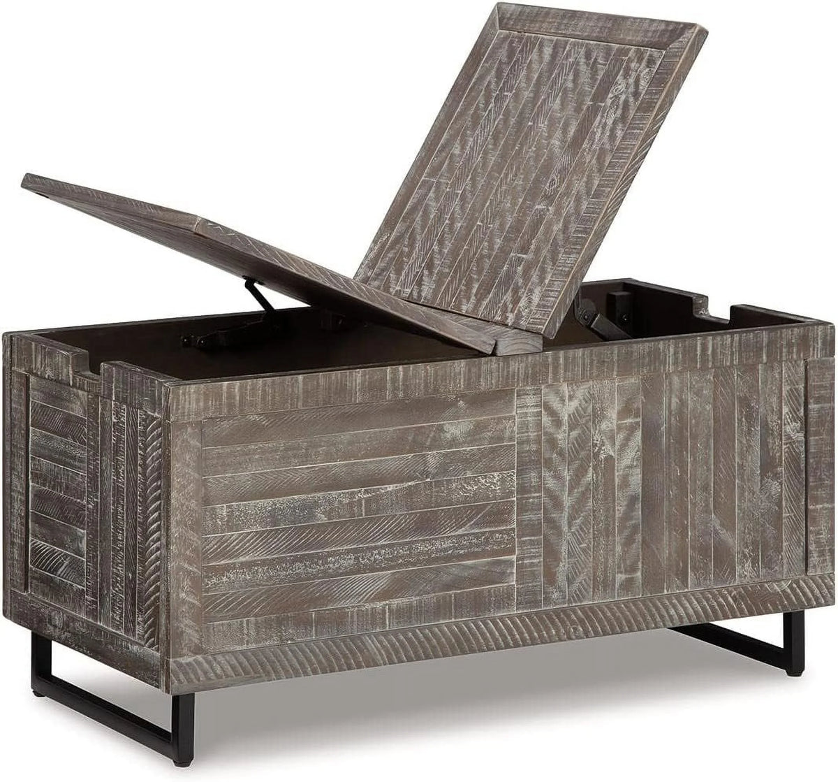 Distressed Gray Storage Trunk or Coffee Table E41616