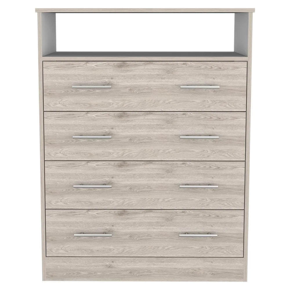 Four Drawer Dresser Light Gray White I963