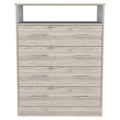 Four Drawer Dresser Light Gray White I963