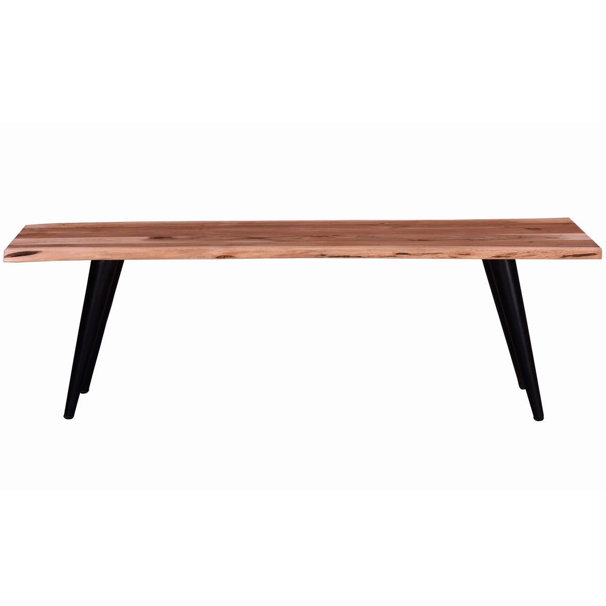 58 in. Acacia Wood and Metal Dining Bench N10206