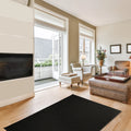 Black 5' x 8' Solid Color Area Rug M42203