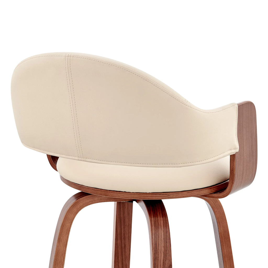 26" Faux Leather & Wood Counter Stool A7538