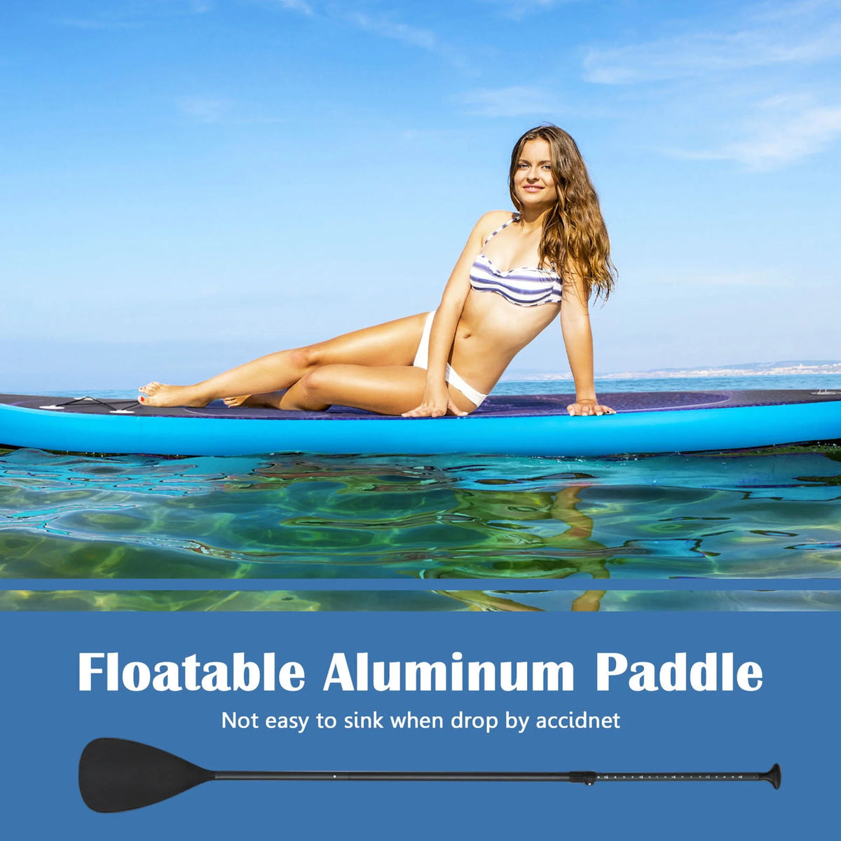 10.5 ft Inflatable Stand-Up Paddle Board Non-Slip Deck O4822