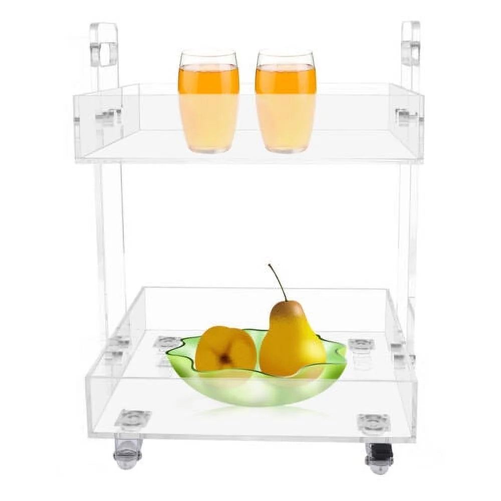 Acrylic Nightstand with 4 Wheels H8759