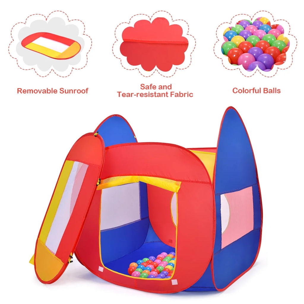 Portable Kid Play House Toy Tent with 100 Balls F97500