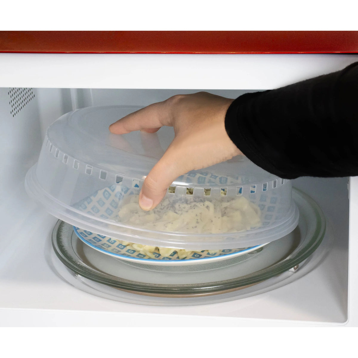 10-Inch Microwave Plate Cover with Handles & Ventilation V219177
