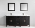 72 in. Double Sink Vanity with Carrara Marble & Mirror V257