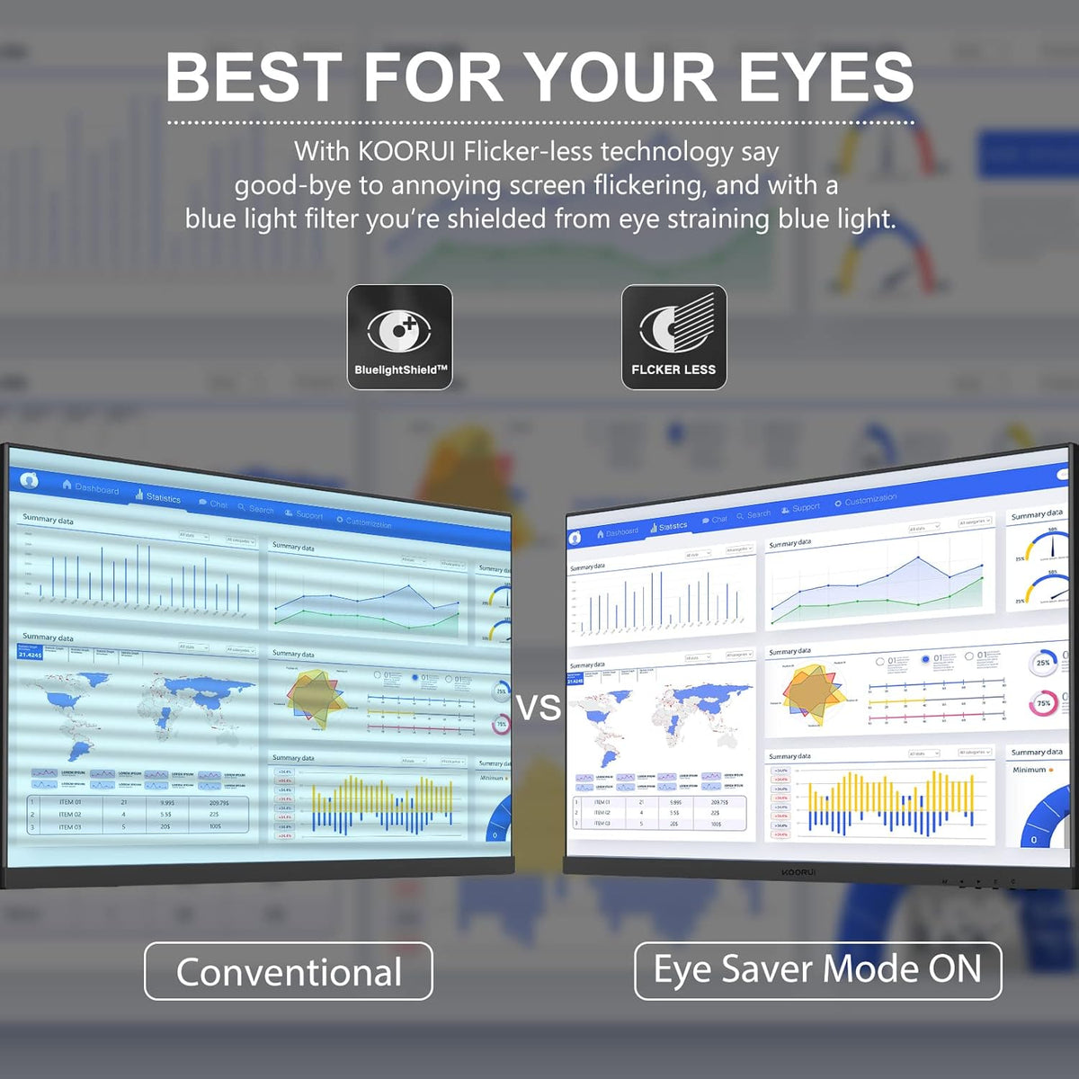 24 Inch FHD 1080p IPS 75Hz Monitor with HDMI/VGA U58675