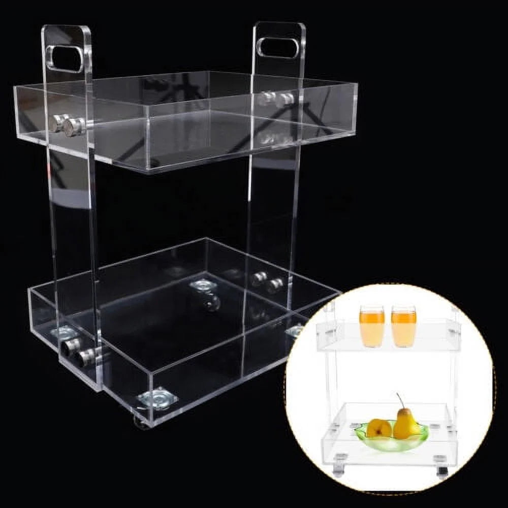 Acrylic Nightstand with 4 Wheels H8759
