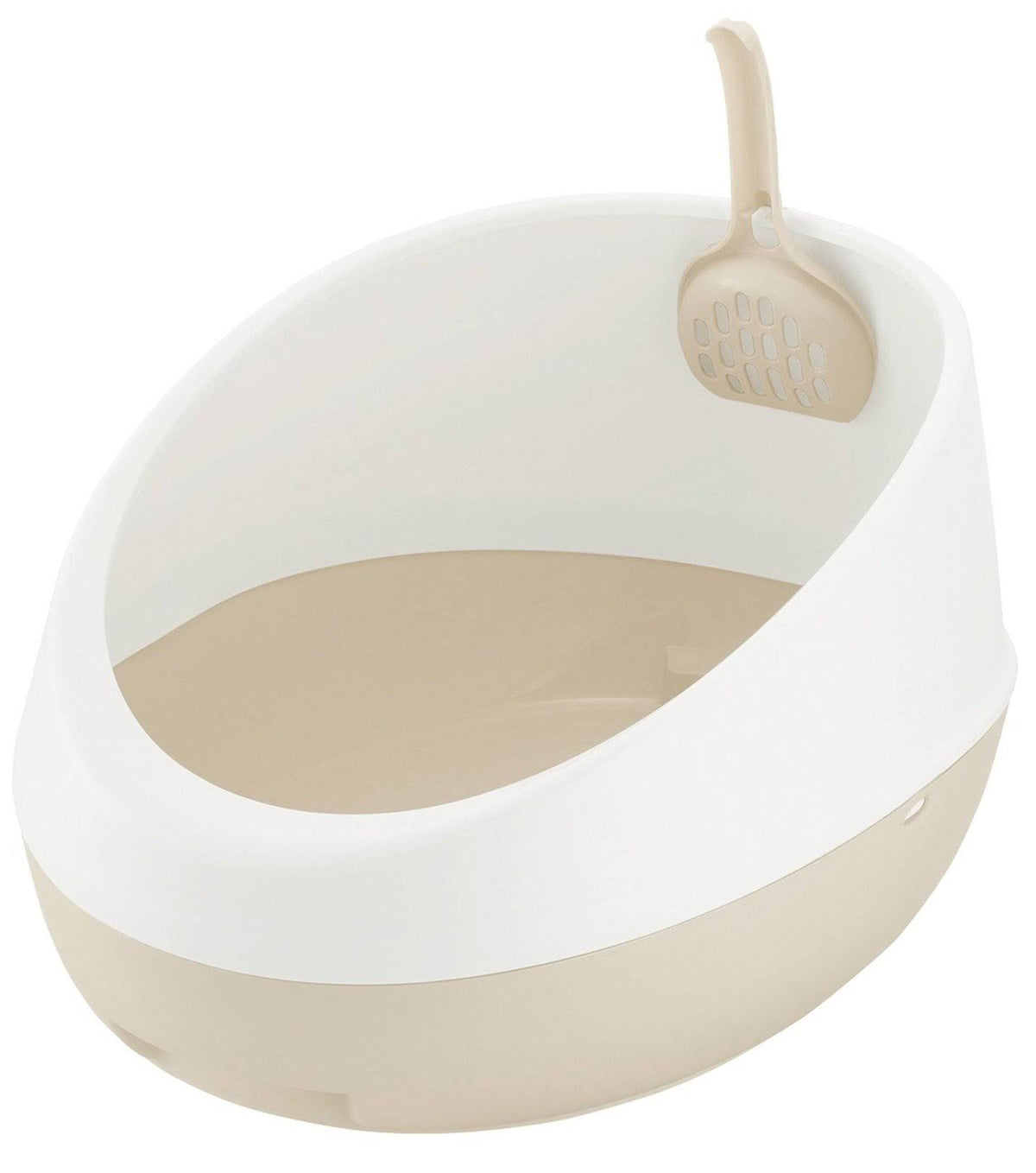 White Rimmed Cat Litter Pan W7826