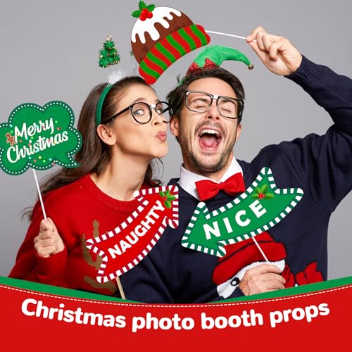 Christmas Photo Booth Props, 40Pcs Party Decorations R986