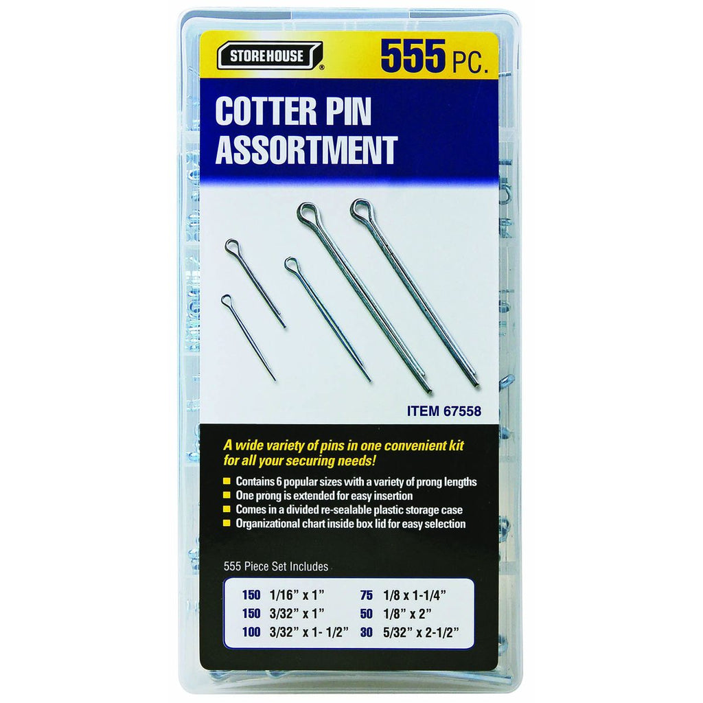 Cotter Pin Assortment, 555-Piece G9335